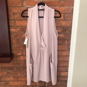 NWT Aritzia Wilfred Sabine Dress in Camille (Blush Pink)